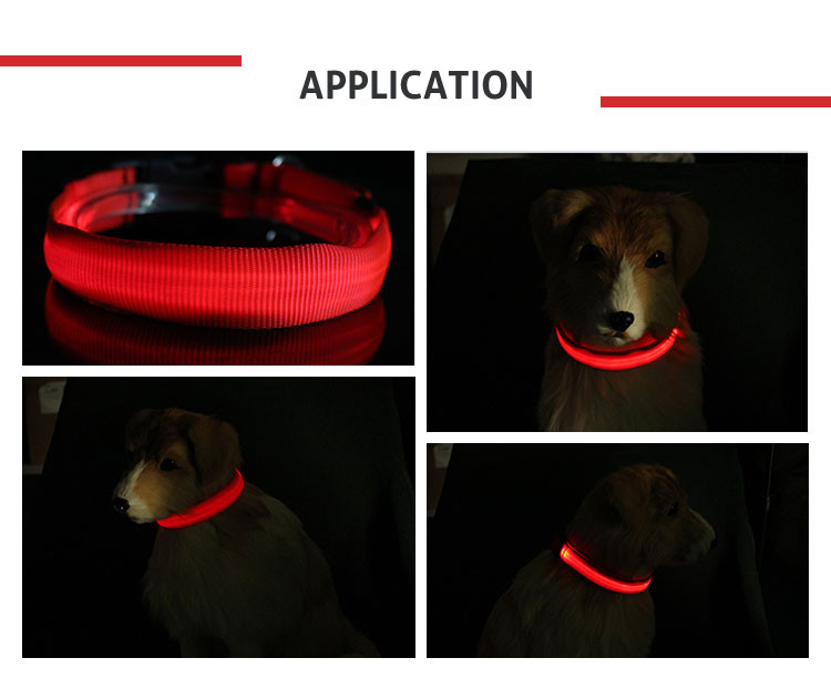 LED Dog Collar Safety Glow Luminous LED Flashing Lights Neck Strap Gifts
