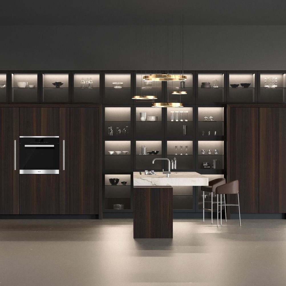 Automatic Interior Design Hotel Home Melamine Smart Kitchen Cabinet