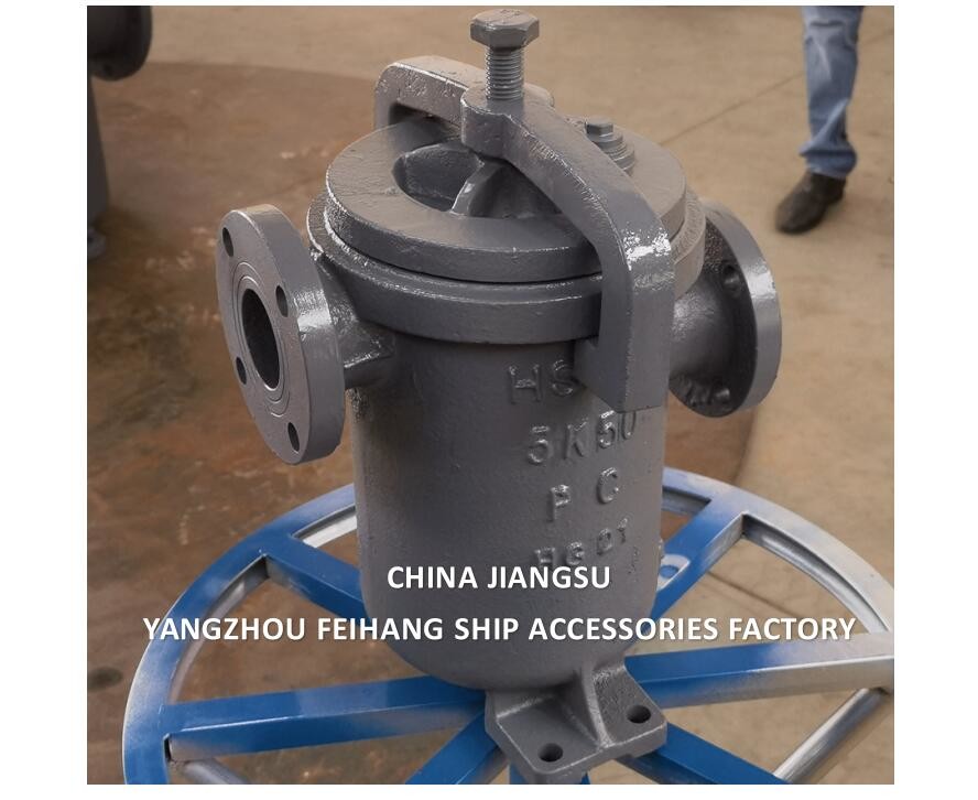 FLANGED CAST IRON SINGLE OIL FILTER & SIMPLEX OIL STRAINERS MODEL 5K-50A S-TYPE JIS F7209
