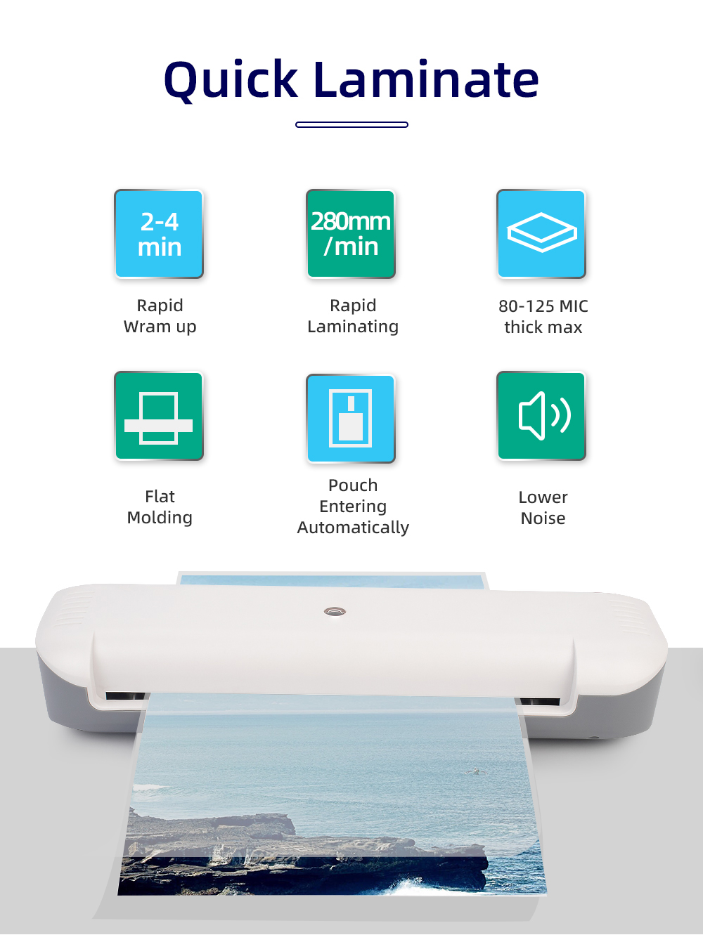 A4 Laminator Machine 4 In 1 Thermal Laminator For Home Office School