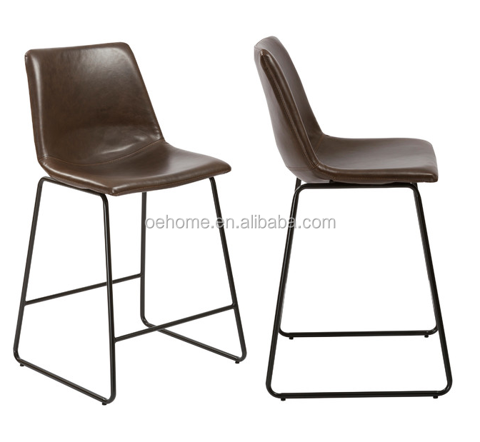 Industrial Restaurant Bar Stools Metal Counter 24 Inch Hotel Furniture