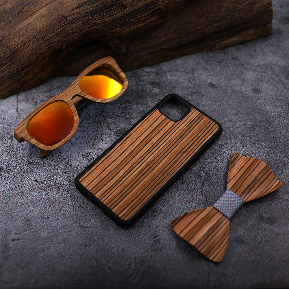 Google Pixel 4xl Shockproof Phone Cases PC Hybrid Wooden Anti-Fall Vintage