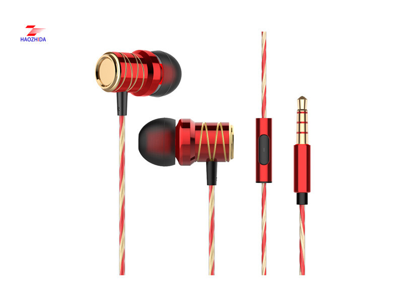 Impedance 16Ω with Metal Mircophone TPE Material HZD1811E and ring off playing stop and volume control earphone