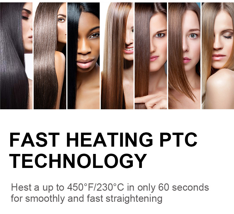 Titantium Coating Infrared Hair Straightener , PTC Hot Tools Wide Flat Iron 240V