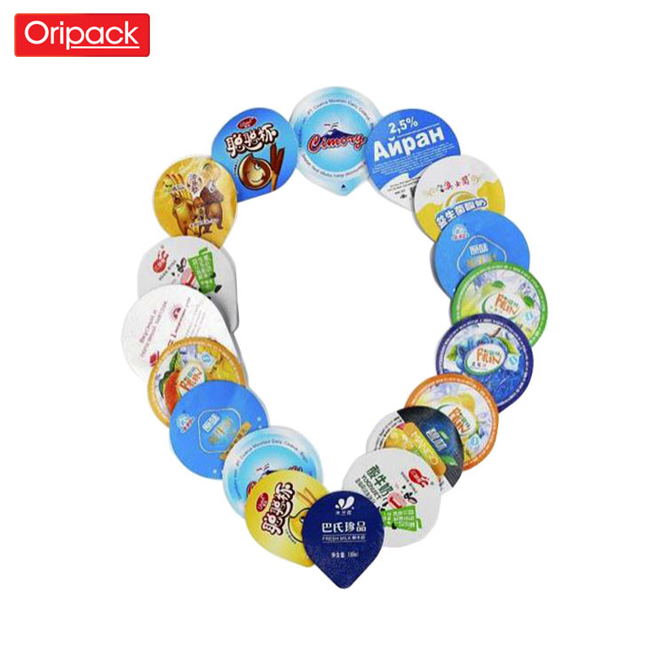 Food packing OEM ODM Yogurt Foil Lid 72mm Dia Customized Heat Seal Lidding