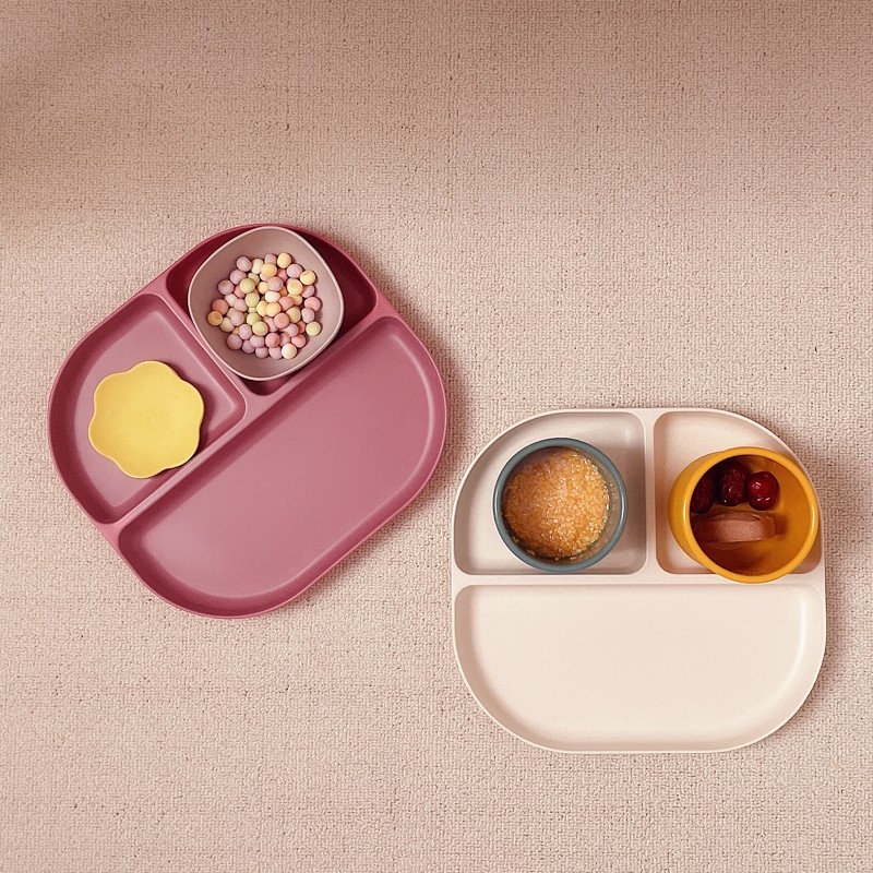 Customized Silicone Baby Plate With Suction Feeding Nonslip Toddlers For Children