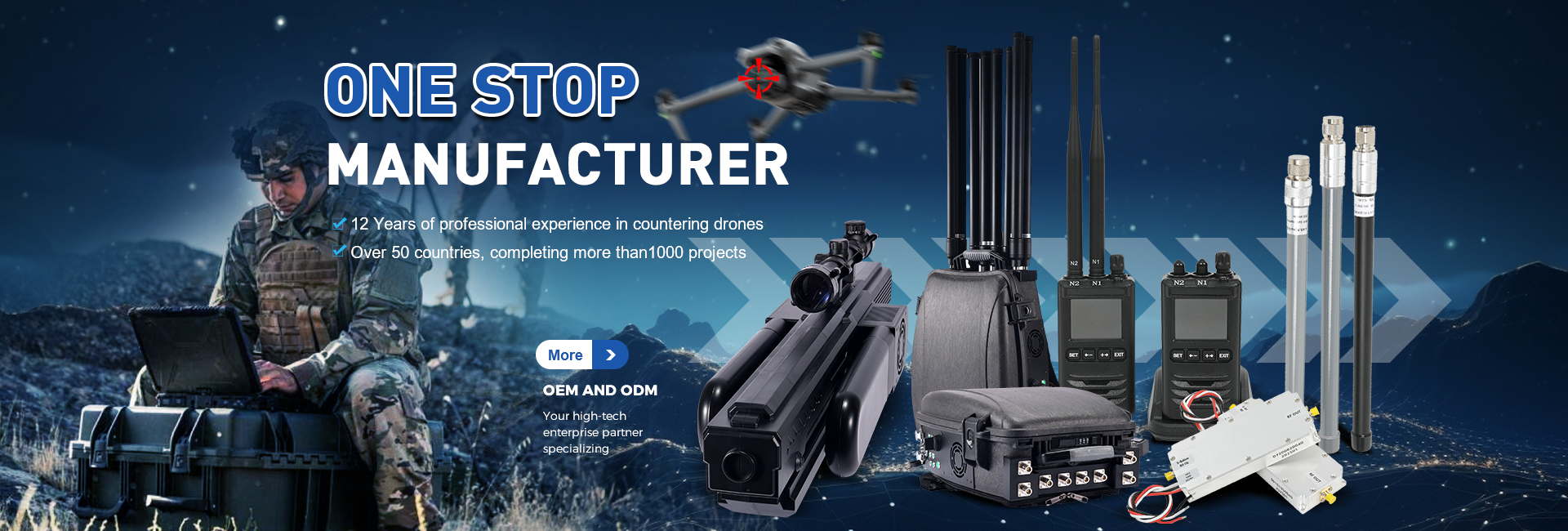 1.2g 10W GaN Anti-Module for Anti Drone System PA Module