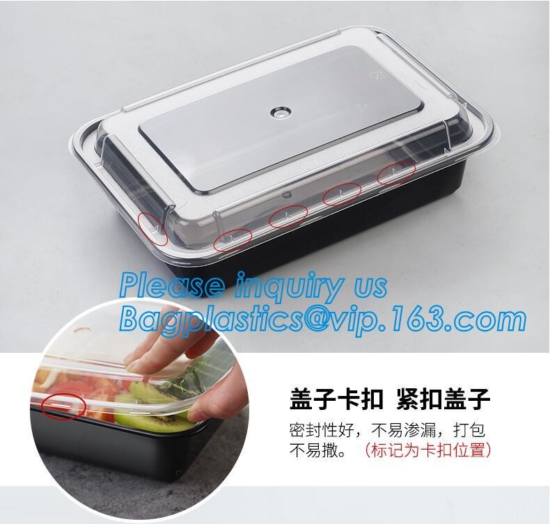 Meal Prep Containers Free Sample Bento Lunch Box Biodegradable Food Container Plastic Wheat Straw Lunch Box bagplastics