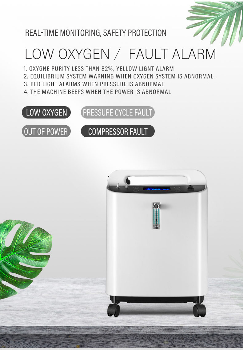 350W 5L Oxygen Concentrator For Home Cooper Compressor 55DB