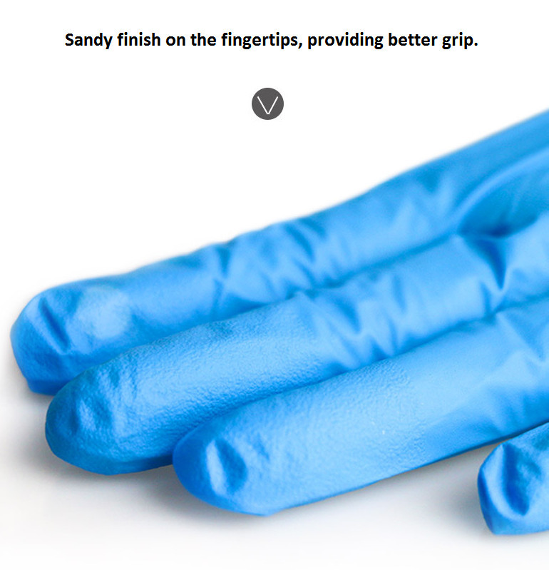 EN455 EN374 Nitrile Safety Gloves / Disposable Nitrile Vinyl Gloves