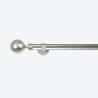 Buy cheap Matte Nickel Ribbed Ball Finial 25mm Pipe Curtain Rods For Window Decoration from wholesalers