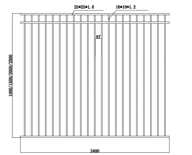 Australia Standard Four Welds Crimped Spear Top Fence with ISO 9001Certification