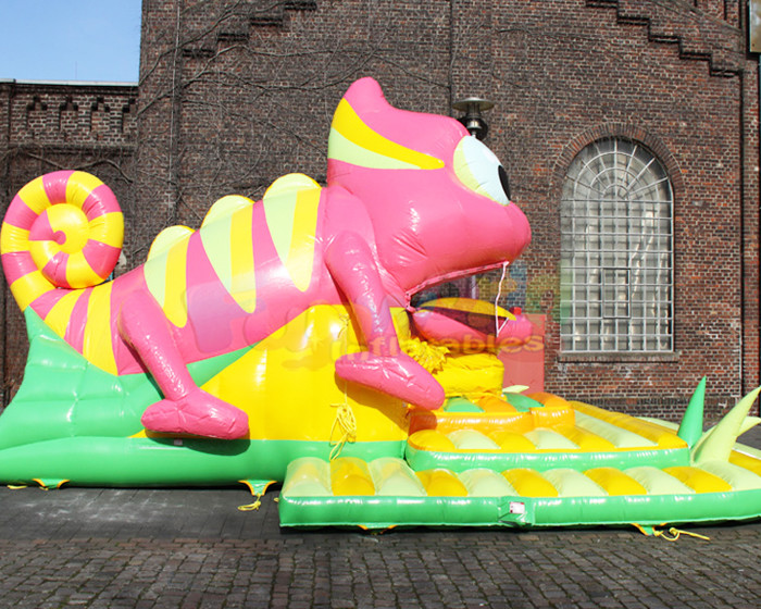 Customized Quadruple Stitching Inflatable Bounce Slide For Festival Activity