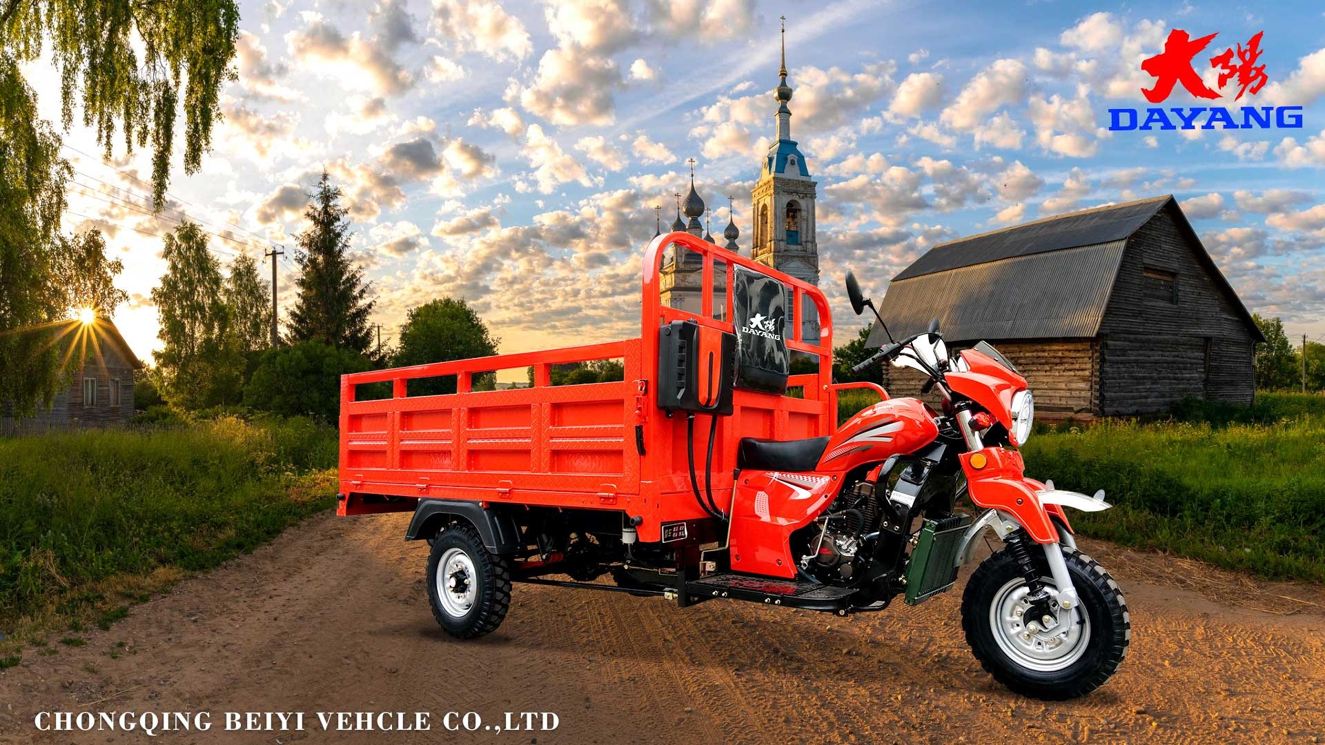 2022 Adults Home Farm Gas Powered Heavy Duty Cargo Vehicle Tricycle with 1000W Power