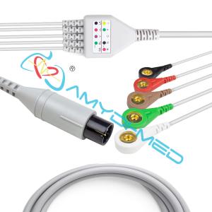 China TPU ECG Cables And Leadwires 90cm Compatible Mindray GOLDWAY Spacelabs on sale