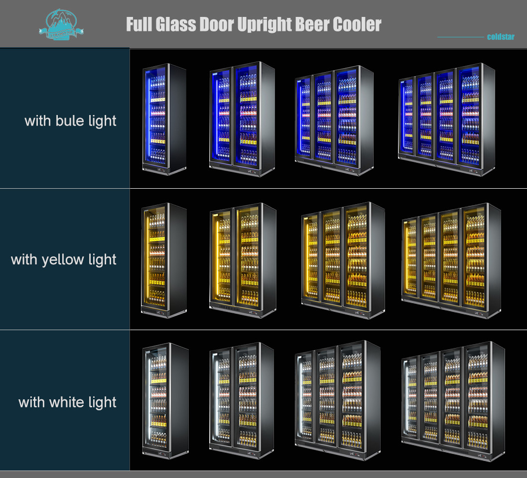 Beer Refrigerator Cool Drink Fridge Glass Door Display Beer Bottle Cooler