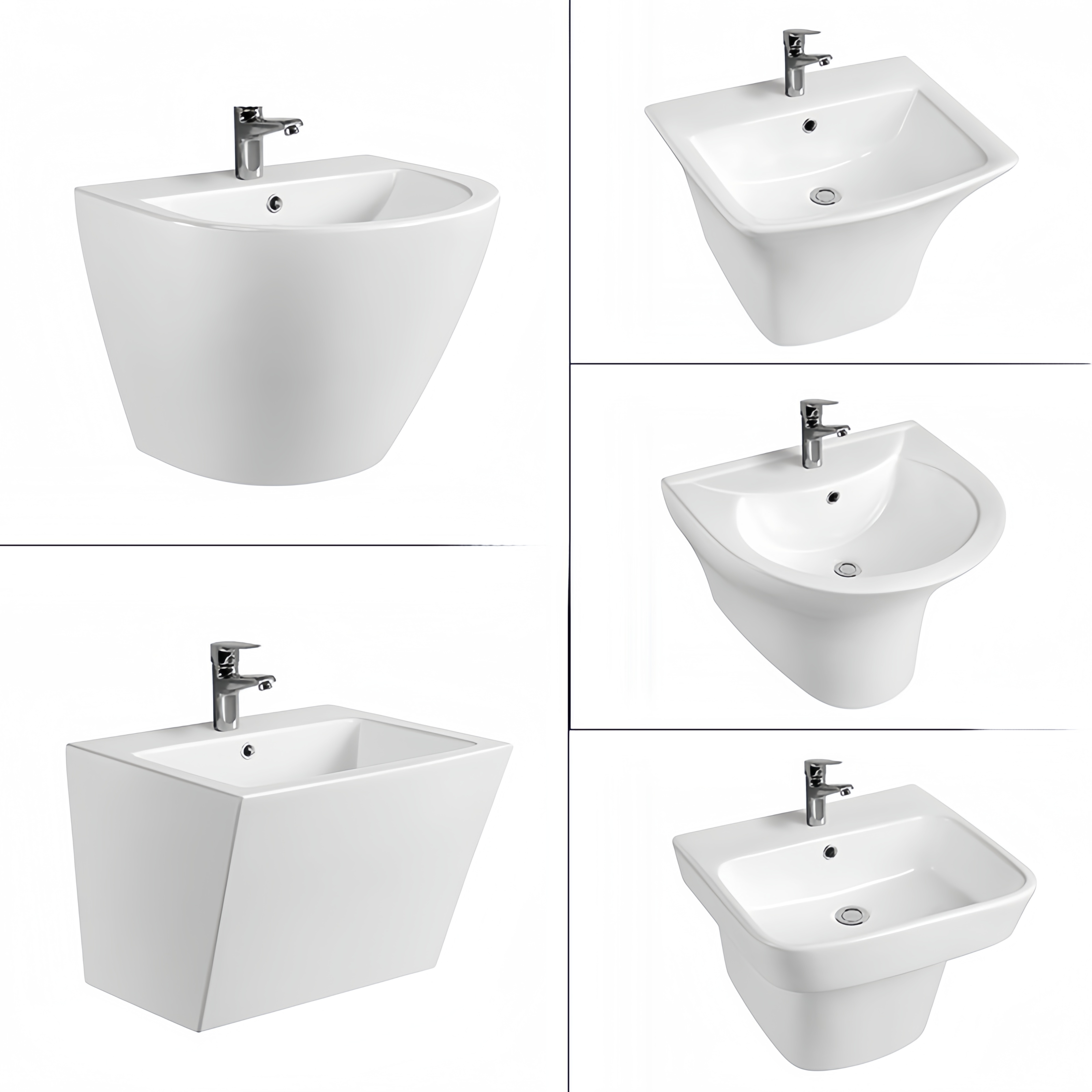 Slowly Toilet Seat Cover Pedestal Hand Wash Basin for Fancy Dining Room 680x370x830mm