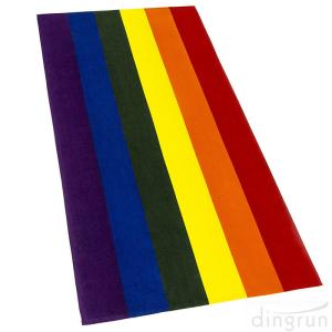  100% Cotton Gay Flag Beach Towel LGBT Pride Parade Rainbow Towel Colors Resistance Manufactures
