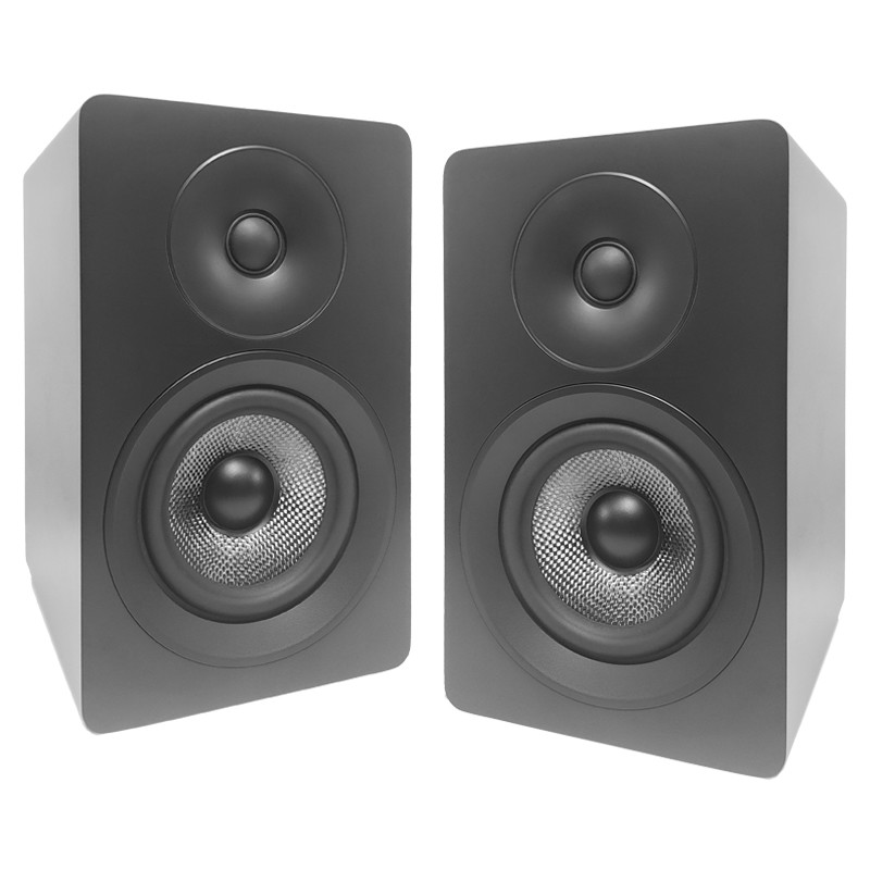 HiFi Passive Bookshelf Speakers 5.25 Inch Woofer 1 Inch Tweeter Solid Wood Cabinet Speakers