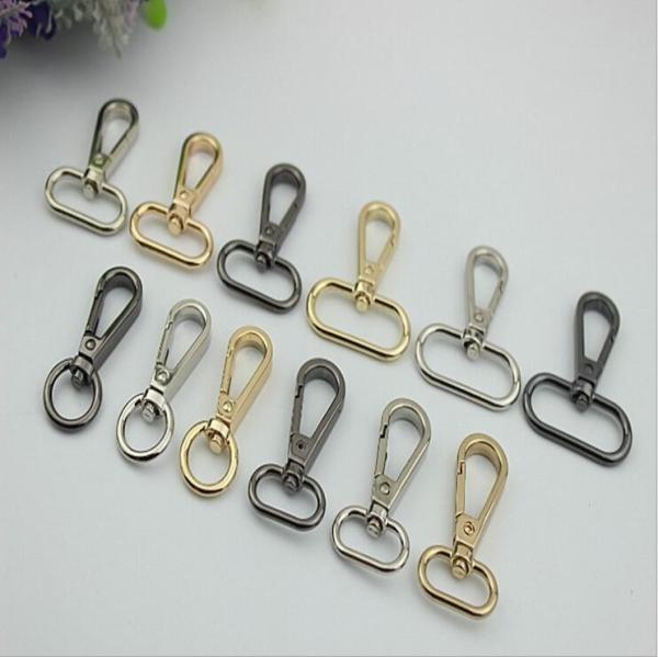 Custom-made zinc alloy metal gold 13 mm round & 20 mm oval eye bolt snap hooks
