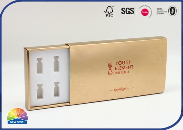 Stamping Logo Cosmetic Drawer Paper Box Lyophilized Powder Gloss Gift Packaging