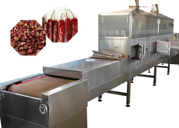 Fully Automatic Chili Drying Machine , Food Microwave Drying Machine Stainless