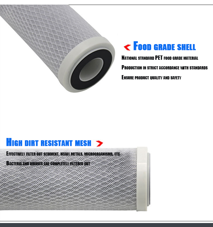 Remove Water Alkali and Scale with 10 Inch CTO Activated Carbon Filter Water Purifier