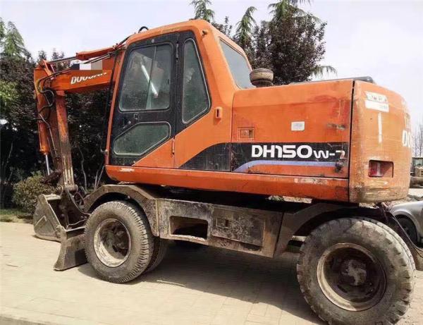 used wheel excavator dh150wd-7 2012 Korea doosan/daewoo DH130-5/DH150W-7/DH140W