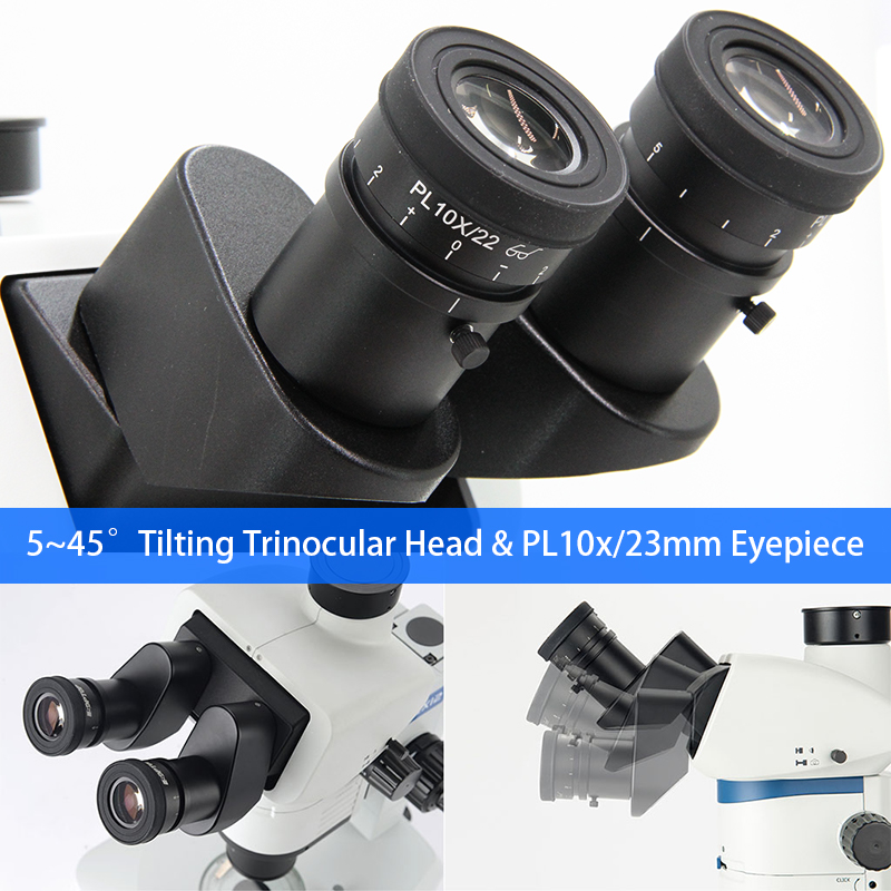 A23.0910 0.8x~10x Zoom Stereo Optical Microscope With High Eye-point Wide Field Plan Eyepiece PL10X/23mm