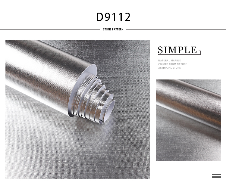 10m Length Removable Wallpaper for Walls Aluminum Foil Peel Stick Self Adhesive