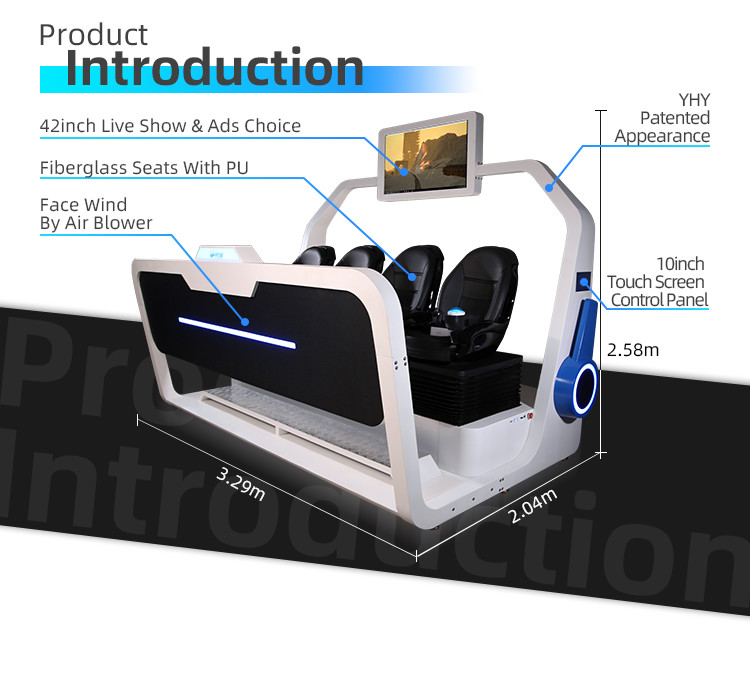 4 Seats Game VR Simulator Amusement Park Interactive VR Game With 3D Glasses