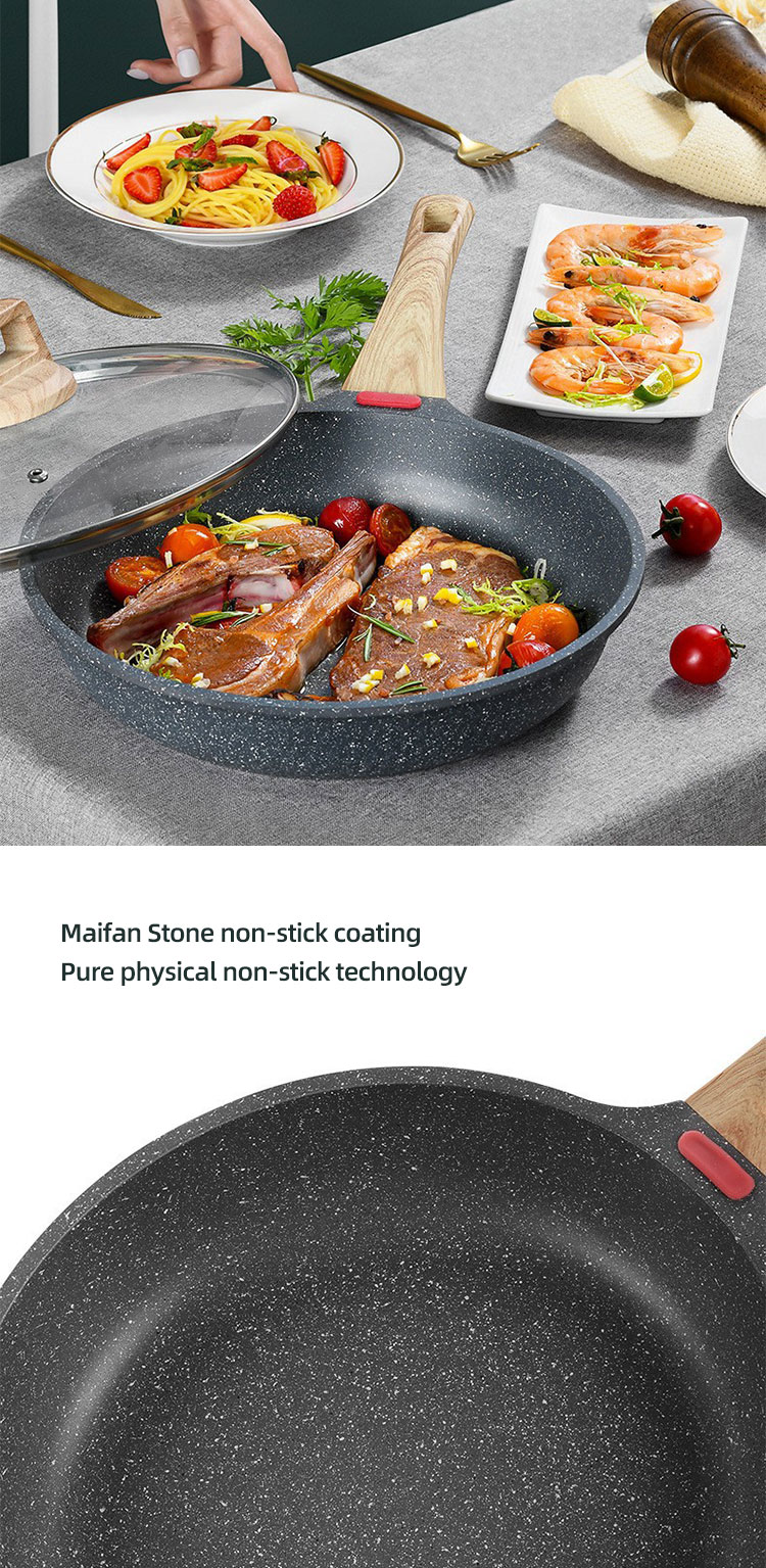 Hot Sale Cookware 24cm Cooking Pot Die-cast Aluminum Frypan Non Stick Panci Non Stick Skillet Pan
