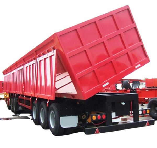 Steel 3 Axles 30ton Hydraulic Cylinder Dump Trailer Tripping Truck Cargo Semi