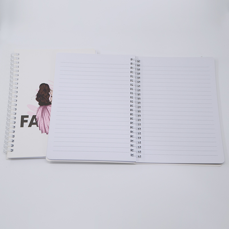Soft Cover Custom Spiral Notebook Journal 30 Sheets Custom Printing Logo Grid Design