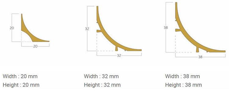 PVC Edge Strip Vinyl Carpet Capping and coving End Profile Flooring Accessories