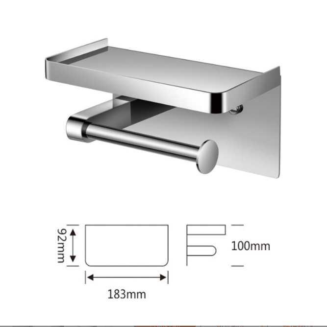 Modern/Classic Bathroom Wall Installation Stainless Steel Shower Shelf with Polish Finish