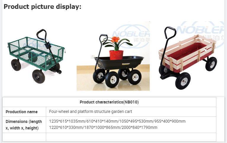 Rubber Wheel Danish Trolley Push And Pull Type Plywood Material Folding Flower Trolley