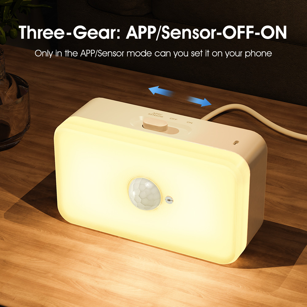 Tuya motion sensor LED PIR WiFi Human Body Motion Sensing Warm White Dual-Color Type c Night Light Sensor
