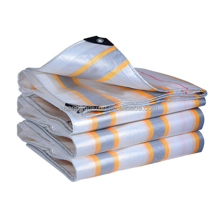 Tarpaulin 200gsm Sheet Plastic Fabric PE Tarpaulin With Eyelets Container Tarpaulin