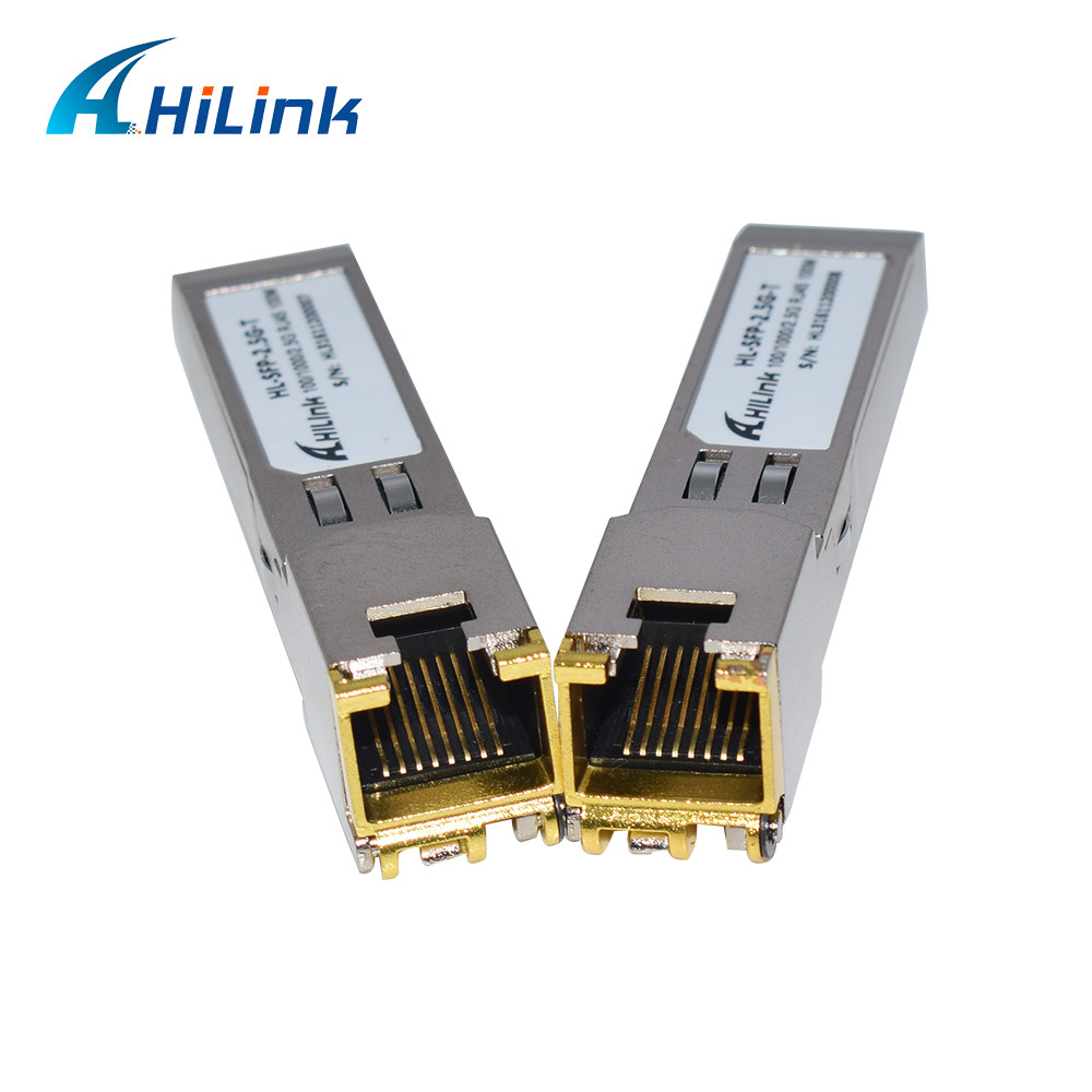 2.5GBASE - T Copper SFP Transceiver Module RJ - 45 100M CAT5 2.5G / 1000 / 100Base-T