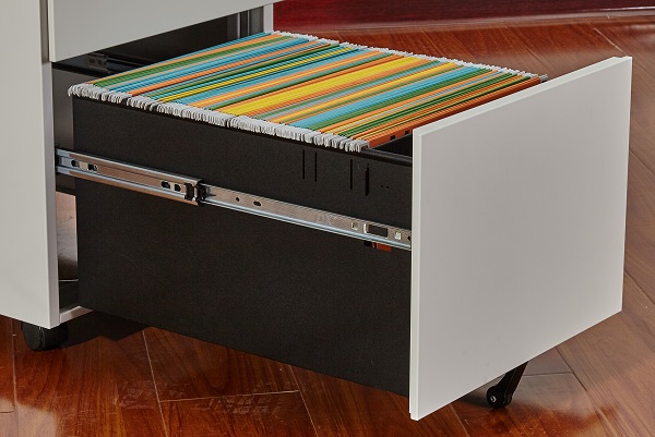 Office Steel Mobile Pedestal Cabinet , 3 Drawer Rolling File Cabinet 0
