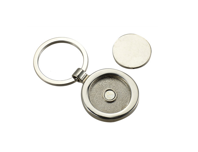 Color Filling Multifunction Trolley Token Coin Metal Keychain Holder Keyring