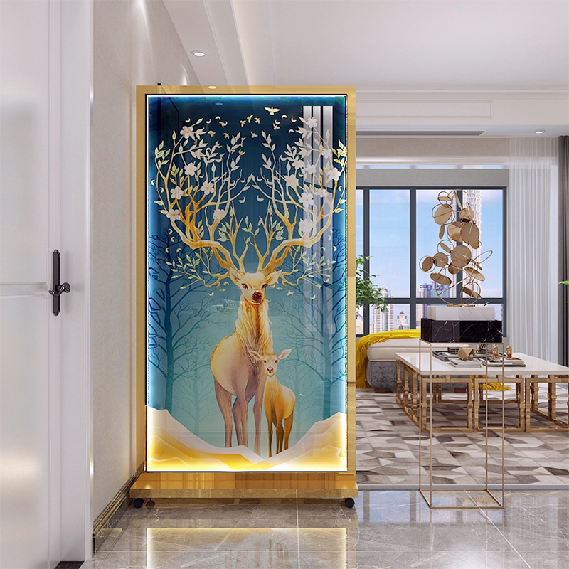 Elk Nordic Living Room Screen Partition Laser Cut Stainless Steel For Hotel Lobby