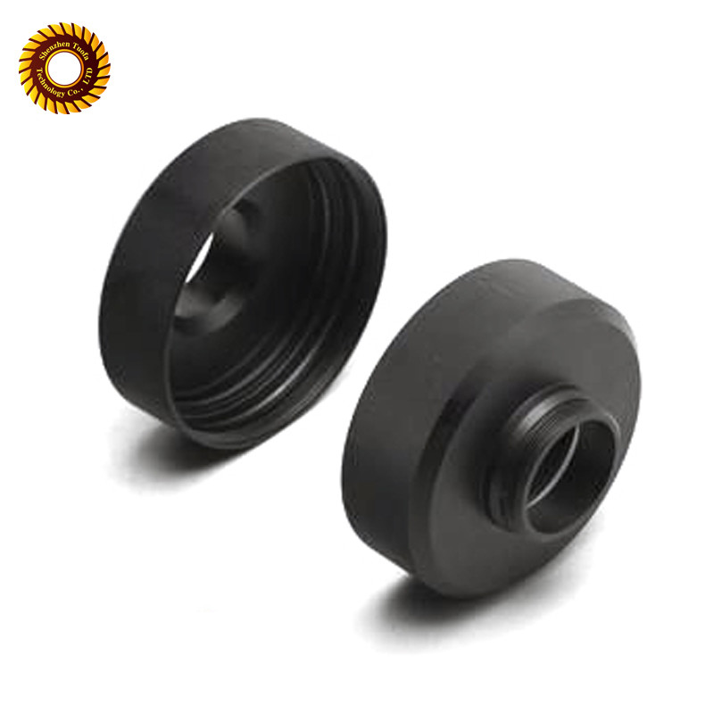 Black Acrylic Polycarbonate Round CNC Machining Plastic Parts For Auto