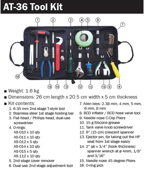 Multifunctional Scuba Diving Tool Kit