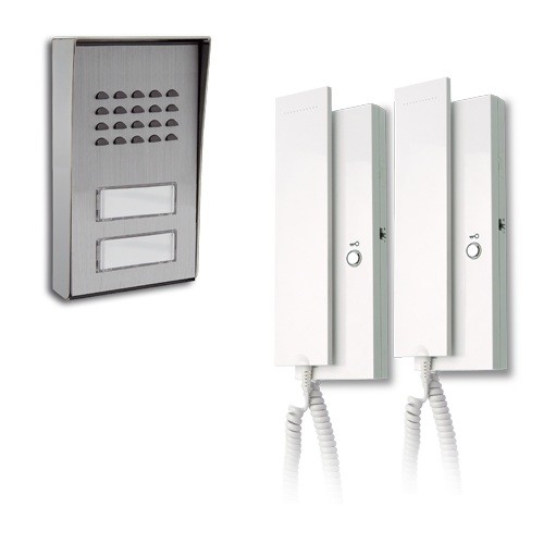 2 Wired Ring Doorbell Two Way Talk Non Visual ABS plastic For Villa