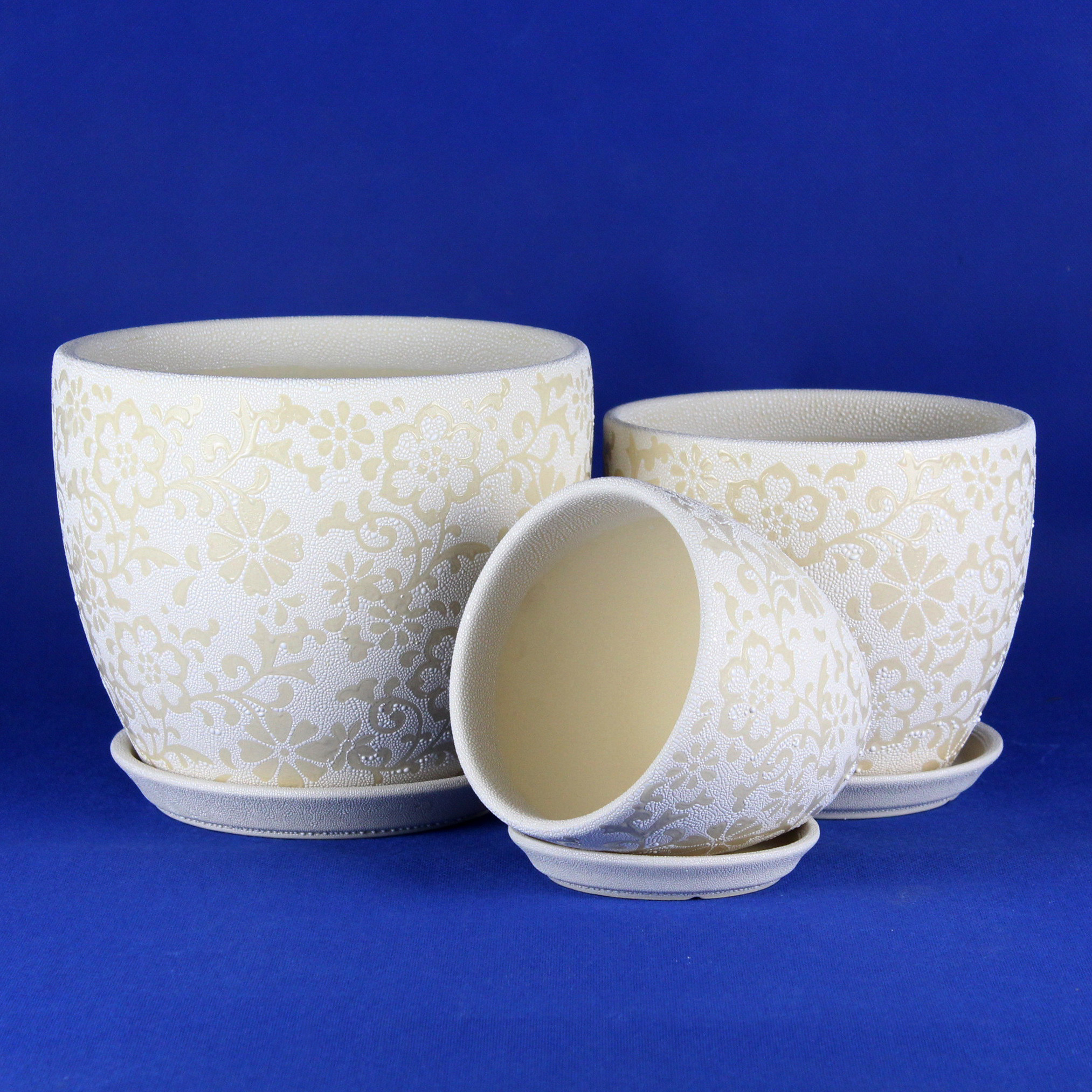 Durable And Versatile Ceramic Pots Glossy Finish For Living Room