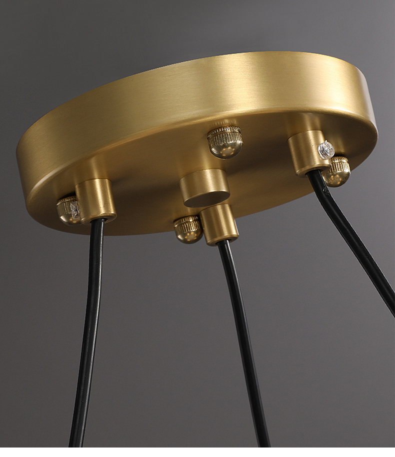 Modern living Room Copper Chandelier Lamp Luxury Bedroom Chandelier Lighting(WH-MI-460)