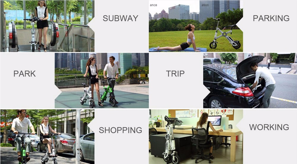 Black Popular 500W Two Wheel foldable electric bicycle with Brake