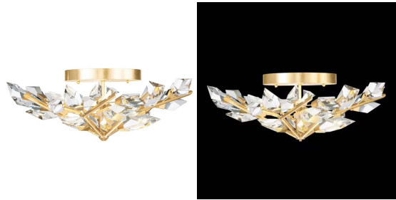 Round Creative Modern Crystal Chandelier With Gold Finish Hand Cut Faceted Crystal Leaves